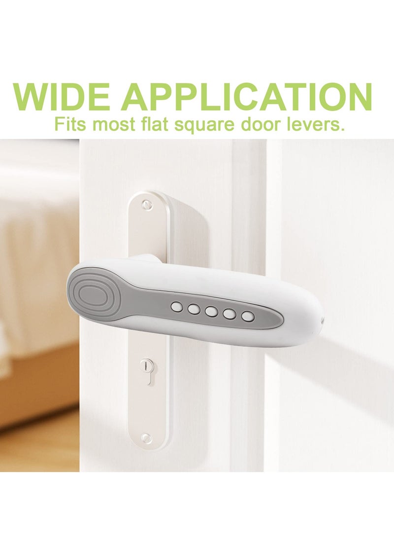 SYOSI 2 Pcs Silicone Door Handle Covers, Silicone Door Handle Glove Anti-Static Safety Door Knob, Baby Safety Equipment Kids Safety Door Knob Cover for Flat Square Door Handle