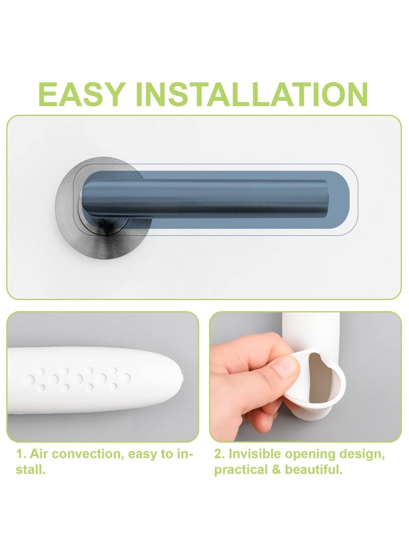 SYOSI 2 Pcs Silicone Door Handle Covers, Silicone Door Handle Glove Anti-Static Safety Door Knob, Baby Safety Equipment Kids Safety Door Knob Cover for Flat Square Door Handle