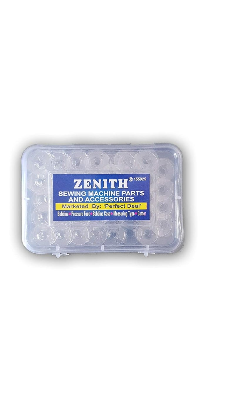 Zenith Clear Plastic 50 Bobbins for Any Automatic Sewing Machines SingerUshaBrother - Image 3