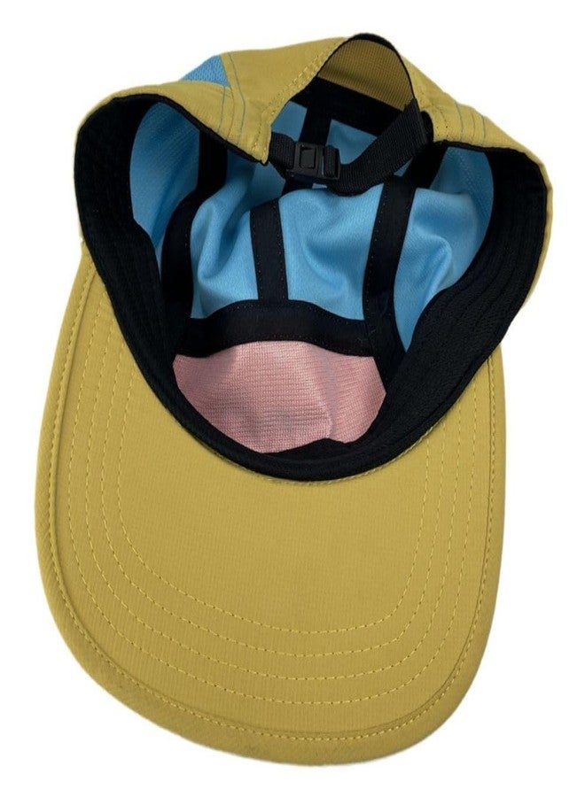 FASHIXD 5 Panel Hats for Men Baseball Cap Outdoor Sports Running Cap (US, Alpha, One Size, Orange/Light Blue) - Image 5