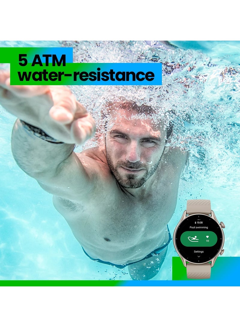 REBENUO GTR 3 Pro Smart Watch 1.45 Ultra HD AMOLED Display 24hrs Health Monitoring 150+ Sports Mode Fitness Built-In Alexa GPS 12 Days Long Battery Life 5 ATM Water Resistant (Black) - Image 5
