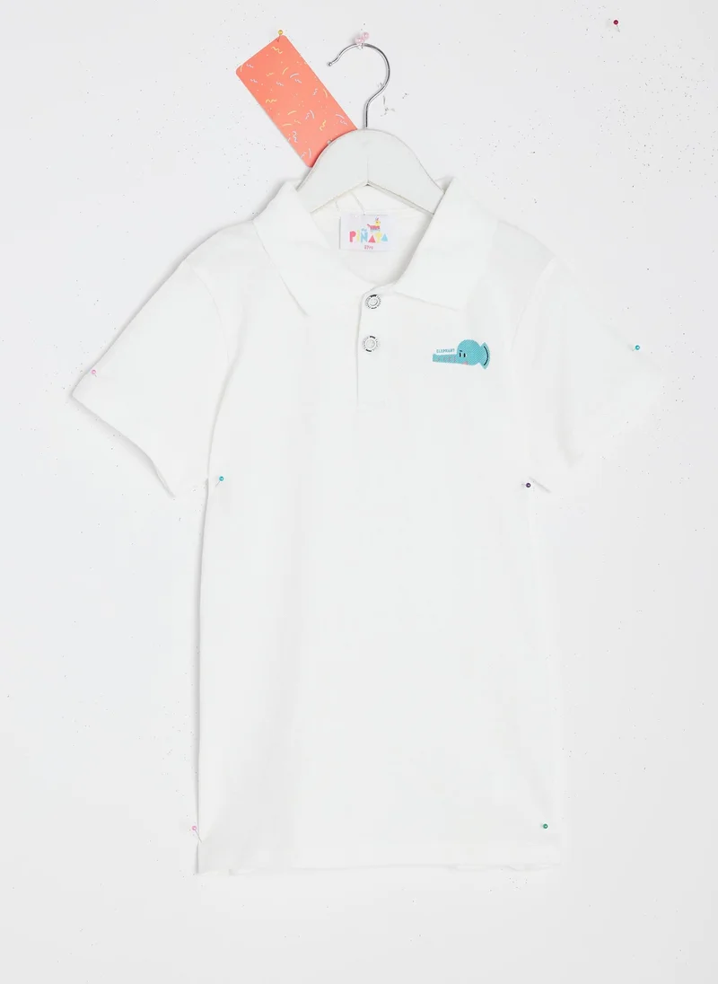 Pinata  Cute Friend Print Cotton Polo Tshirt for Men | Best Price UAE