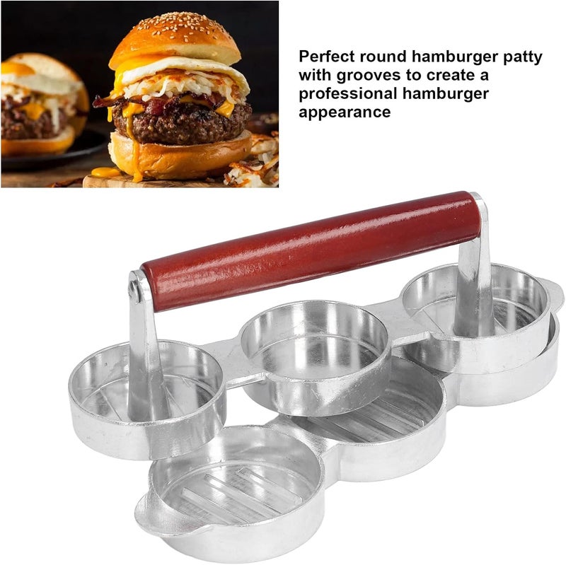 Gulf approved global quality Mini Burger Press,3 Slot Aluminum Smash Burger Shaper Small Meat Patty Maker Round Shape Press Patty Maker for Mini Hamburger, Barbecue, Picnic, Camping, Etc Easy handling optimized design Custom sizing alternatives All user group compatible Intercity storage hub KSA market compliant quality Popular across all KSA cities Multi-use well-engineered build Budget friendly trendy design Temp fluctuation resistant crafted quality Hot & cold climate compatible Wear resistant Fixed & portable compatible Easy lifting build Simplified versatile design Repeated use friendly design Great for home & trips Precision made Practical modern design Huge sales volume Top selling in Saudi Arabia Multi-purpose fine material Locally packed stock Solid anti-deform Global mainstream design picks - Image 2