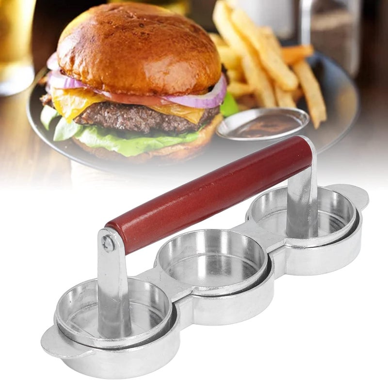 Gulf approved global quality Mini Burger Press,3 Slot Aluminum Smash Burger Shaper Small Meat Patty Maker Round Shape Press Patty Maker for Mini Hamburger, Barbecue, Picnic, Camping, Etc Easy handling optimized design Custom sizing alternatives All user group compatible Intercity storage hub KSA market compliant quality Popular across all KSA cities Multi-use well-engineered build Budget friendly trendy design Temp fluctuation resistant crafted quality Hot & cold climate compatible Wear resistant Fixed & portable compatible Easy lifting build Simplified versatile design Repeated use friendly design Great for home & trips Precision made Practical modern design Huge sales volume Top selling in Saudi Arabia Multi-purpose fine material Locally packed stock Solid anti-deform Global mainstream design picks - Image 3