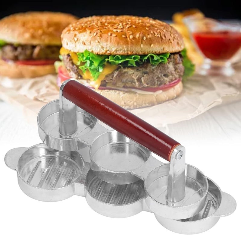 Gulf approved global quality Mini Burger Press,3 Slot Aluminum Smash Burger Shaper Small Meat Patty Maker Round Shape Press Patty Maker for Mini Hamburger, Barbecue, Picnic, Camping, Etc Easy handling optimized design Custom sizing alternatives All user group compatible Intercity storage hub KSA market compliant quality Popular across all KSA cities Multi-use well-engineered build Budget friendly trendy design Temp fluctuation resistant crafted quality Hot & cold climate compatible Wear resistant Fixed & portable compatible Easy lifting build Simplified versatile design Repeated use friendly design Great for home & trips Precision made Practical modern design Huge sales volume Top selling in Saudi Arabia Multi-purpose fine material Locally packed stock Solid anti-deform Global mainstream design picks - Image 4
