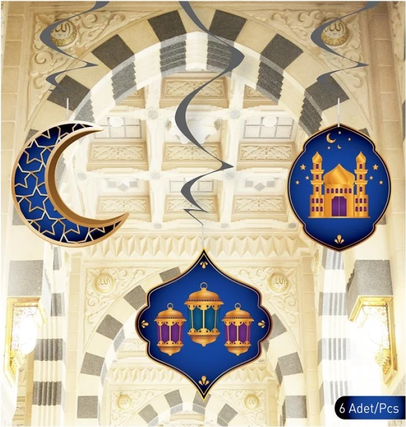 Masho Trend Blue Welcome Ramadan Banner - Eid Banner - Calligraphy Welcome Ramadan