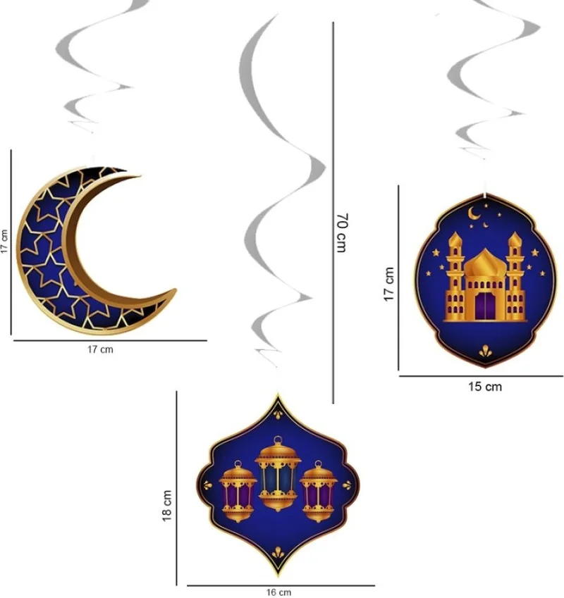 Masho Trend Blue Welcome Ramadan Banner - Eid Banner - Calligraphy Welcome Ramadan