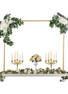 GGEROU Over Table Rod Stand Party Decorations,Table Arch Stand,Adjustable over the Table Rod Stand,Balloon Arch Bracket,Table Backdrop Stand,for Wedding Birthday Party Decorations, Gold  - Image 1