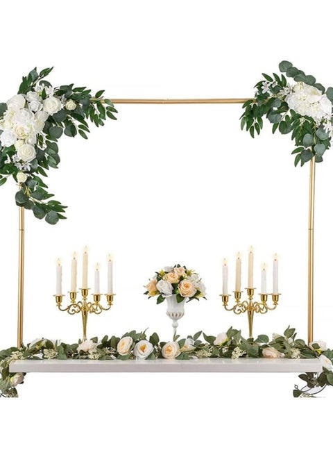 Over Table Rod Stand Party Decorations,Table Arch Stand,Adjustable over the Table Rod Stand,Balloon Arch Bracket,Table Backdrop Stand,for Wedding Birthday Party Decorations, Gold