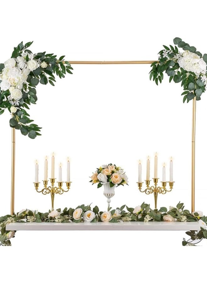GGEROU - Over Table Rod Stand Party Decorations,Table Arch Stand,Adjustable over the Table Rod Stand,Balloon Arch Bracket,Table Backdrop Stand,for Wedding Birthday Party Decorations, Gold - Image 1