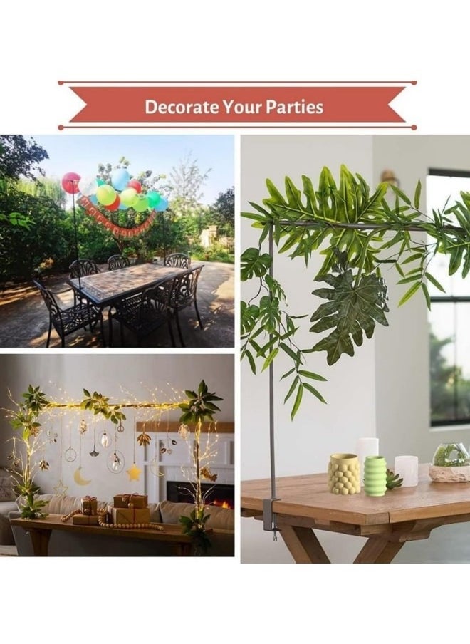 GGEROU - Over Table Rod Stand Party Decorations,Table Arch Stand,Adjustable over the Table Rod Stand,Balloon Arch Bracket,Table Backdrop Stand,for Wedding Birthday Party Decorations, Gold - Image 1