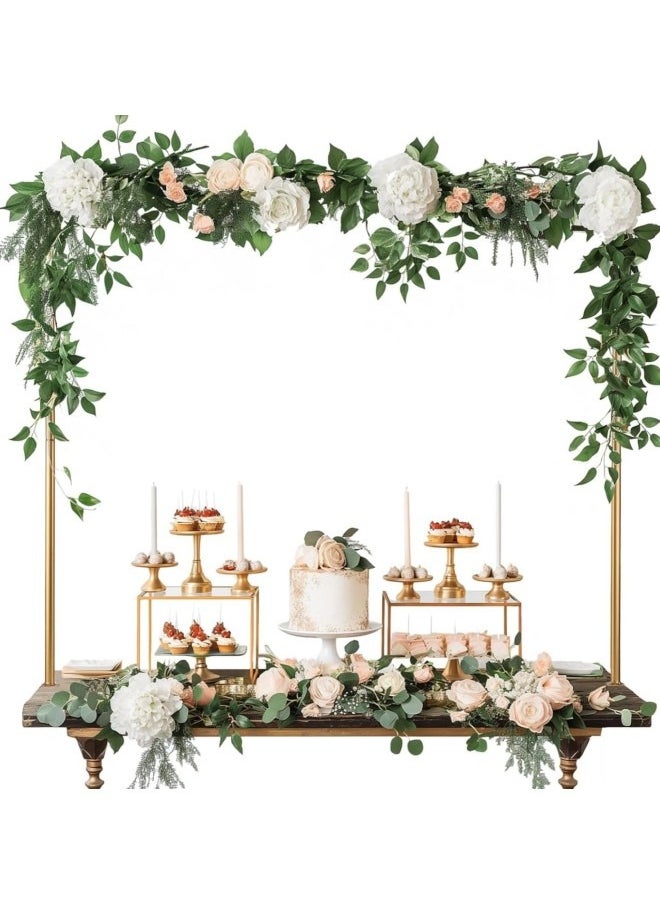 GGEROU - Over Table Rod Stand Party Decorations,Table Arch Stand,Adjustable over the Table Rod Stand,Balloon Arch Bracket,Table Backdrop Stand,for Wedding Birthday Party Decorations, Gold - Image 1