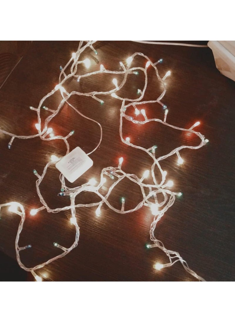 Generic Generic LED String Lights with 100 LEDs Bulbs Decorative Lights Icicle Wall Lights for Bedroom Patio Parties  - Image 4