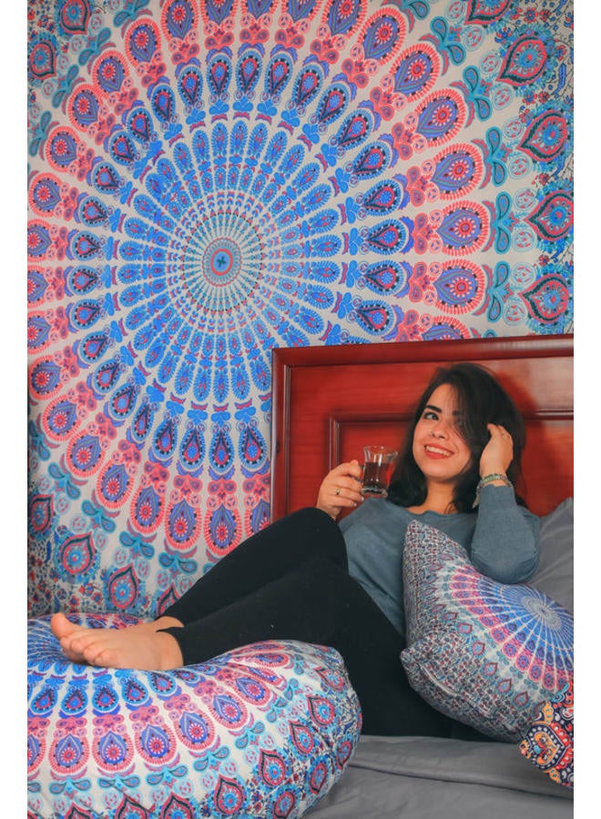 Hendi Mandala Bohemian Mandala Printed Wall Tapestry – Colorful Hippie Art Décor – Lightweight Polyester –  Bedroom, Living Room, Dorm Decoration - Image 3