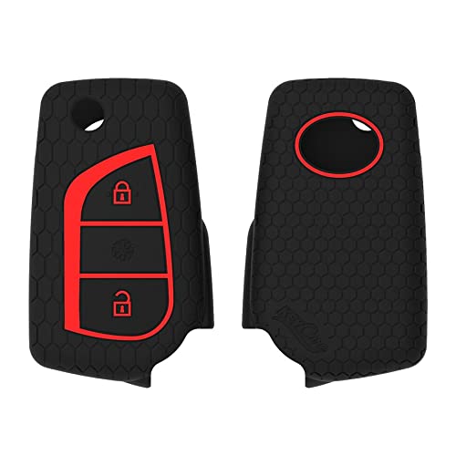 CARMATE Silicone Car Key Cover KC-42 Fit for ( Corolla Altis, Innova Crysta )-Black - Image 5