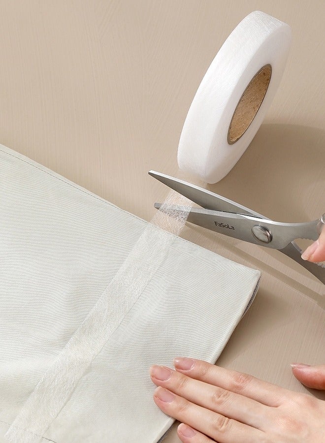 Fasola 2-Roll Double Sticky Iron-On Fabric Tape Iron-On Fabric Tape Duty Fusible Adhesive Hemming Strip to Repair Curtains Clothes Pants Pillow Case  - Image 2