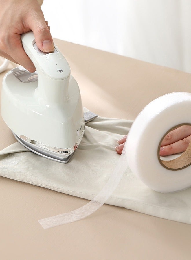 Fasola 2-Roll Double Sticky Iron-On Fabric Tape Iron-On Fabric Tape Duty Fusible Adhesive Hemming Strip to Repair Curtains Clothes Pants Pillow Case  - Image 4