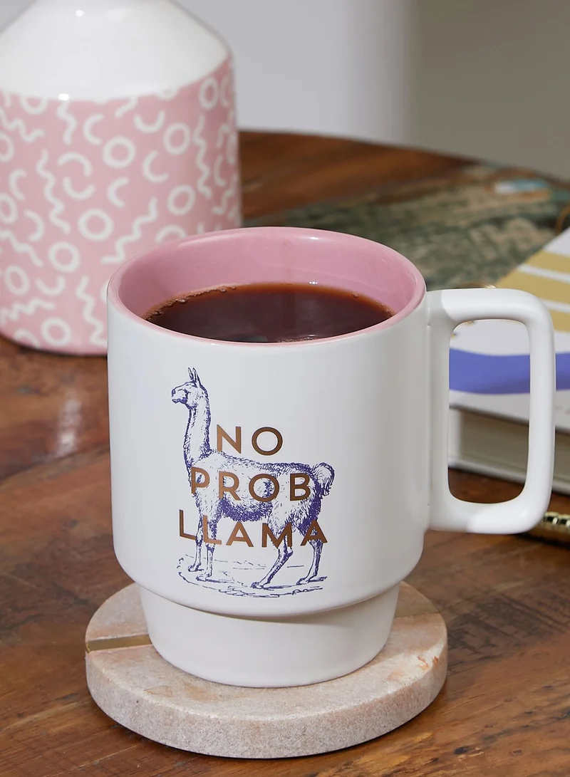 DesignWorks Ink Vintage Sass No Prob Llama Mug