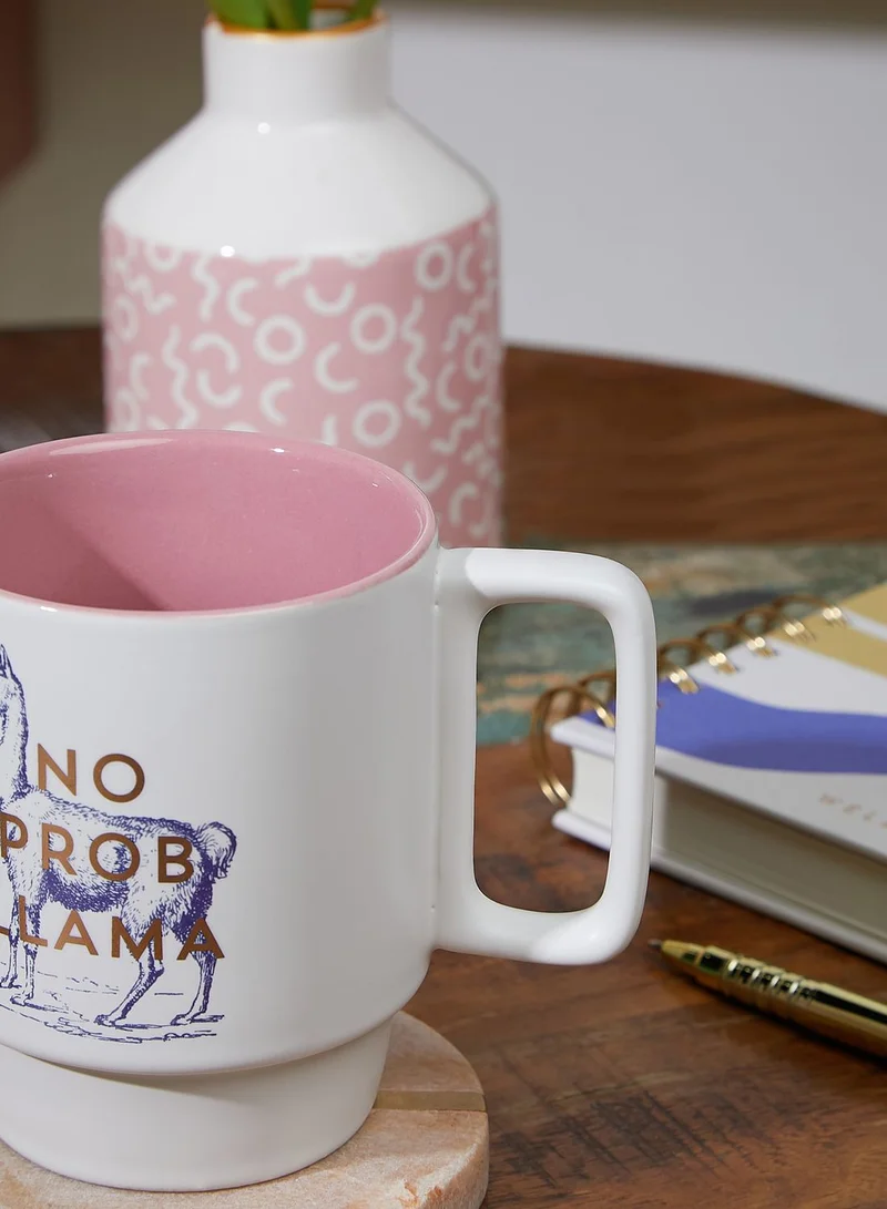 DesignWorks Ink Vintage Sass No Prob Llama Mug