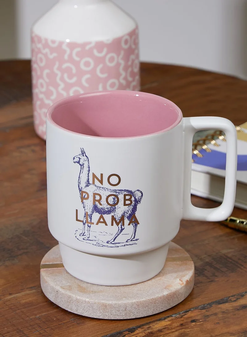 DesignWorks Ink Vintage Sass No Prob Llama Mug