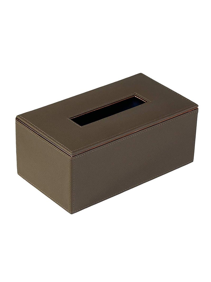 Azyeea Leather Tissue Box Holder Paper Napkin Holder Tissue Dispenser Organizer for Car Home Hotel Dinning Table EcoFriendly Refillable Handcrafted 100 Pulls 2ply Brown - Image 1