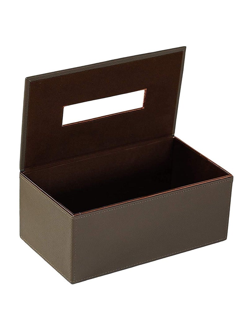 Azyeea Leather Tissue Box Holder Paper Napkin Holder Tissue Dispenser Organizer for Car Home Hotel Dinning Table EcoFriendly Refillable Handcrafted 100 Pulls 2ply Brown - Image 5