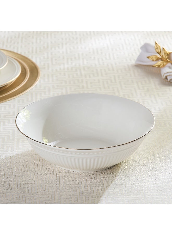 Home Box Embossed Gold Line Serving Bowl - 22.5 cm - Image 1