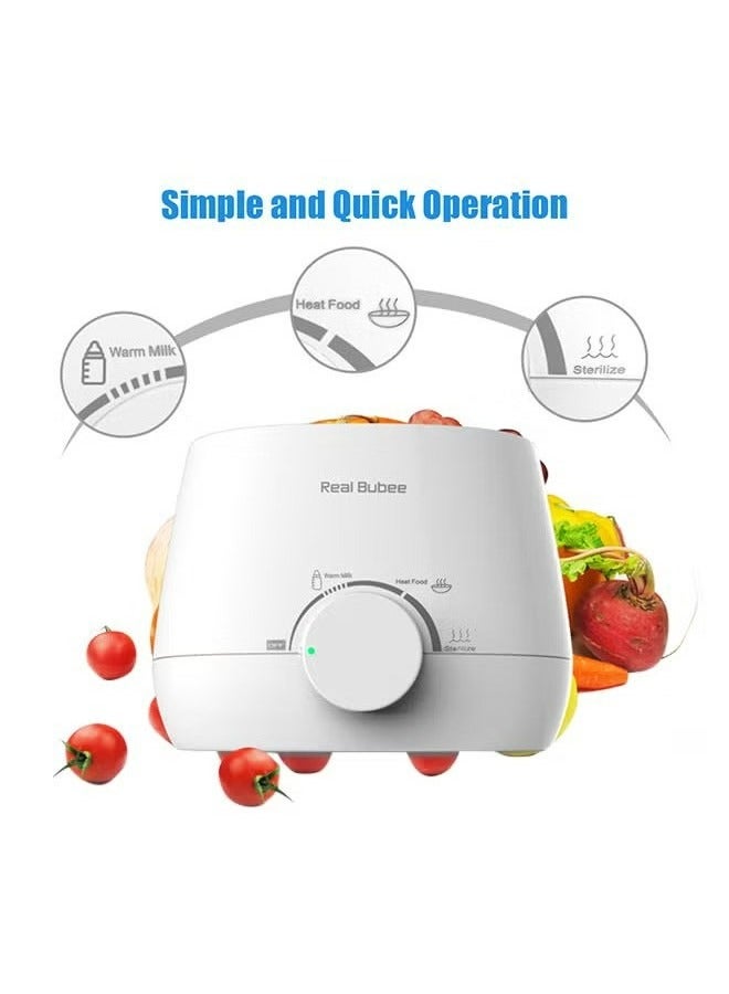 ريل بابي متعددة الوظائف الطفل زجاجة مزدوجة سخان و البخار التعقيم - Image 4