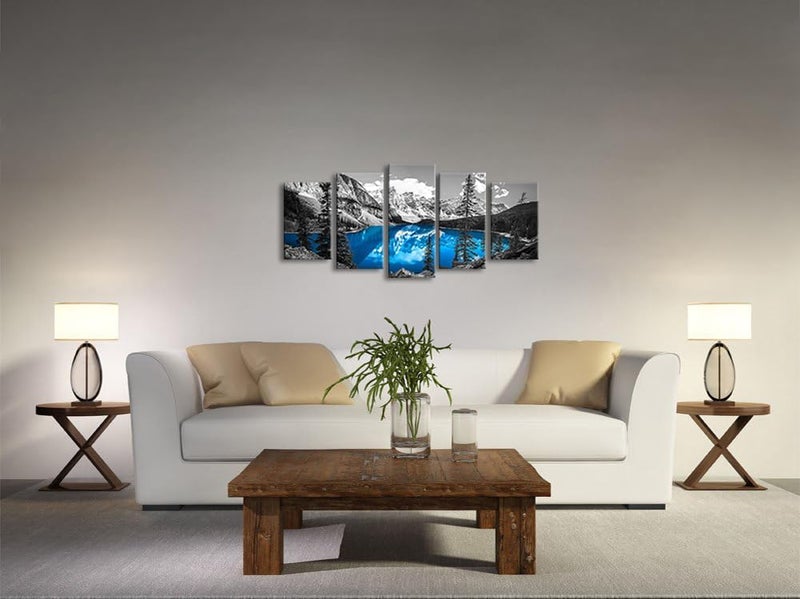 Kalormore 5-Piece Moraine Lake Canvas Wall Art - Image 5