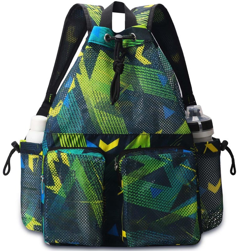 RHCPFOVR Mesh Swim Bags for Swimmers Drawstring Backpack for Women Men Teen Swim Team Gear Swimming Beach Gym Bag Sports Pool - Image 2