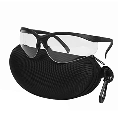 LaneTop Shooting Glasses For Men and Women, Anti Fog ANSI Z87.1 Safety Glasses with Hard Shell Case, UV400 Eye Protection for Shooting Range Glasses, Clear Lens - Image 1
