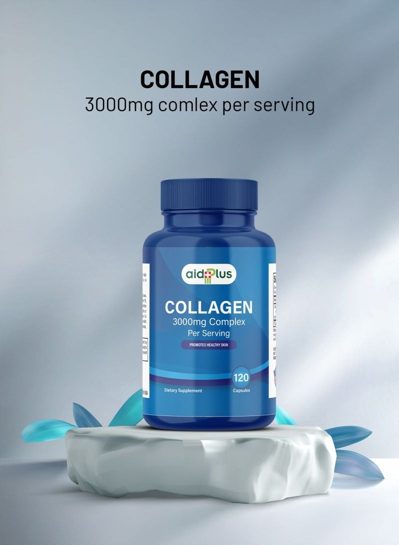 AID PLUS كولاجين 3000 ملغ مركب 120 كبسولة - Image 1