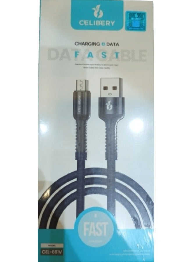 CELIBERY Original Micro USB Cable For Samsung , Huawei , Oppo , Xiaomi And Android Mobiles 3Ft Black - Image 3