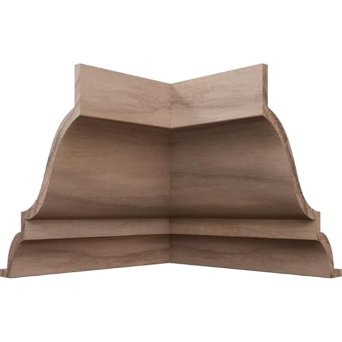 2 1/4"P X 3 1/8"H WM49 AMERICRAFT SOLID HARDWOOD STAIN GRADE MITERLINK CROWN MOULDING INSIDE CORNER, WALNUT (MATCHES MOULDING MLDW01X04WM49WA) - Image 1