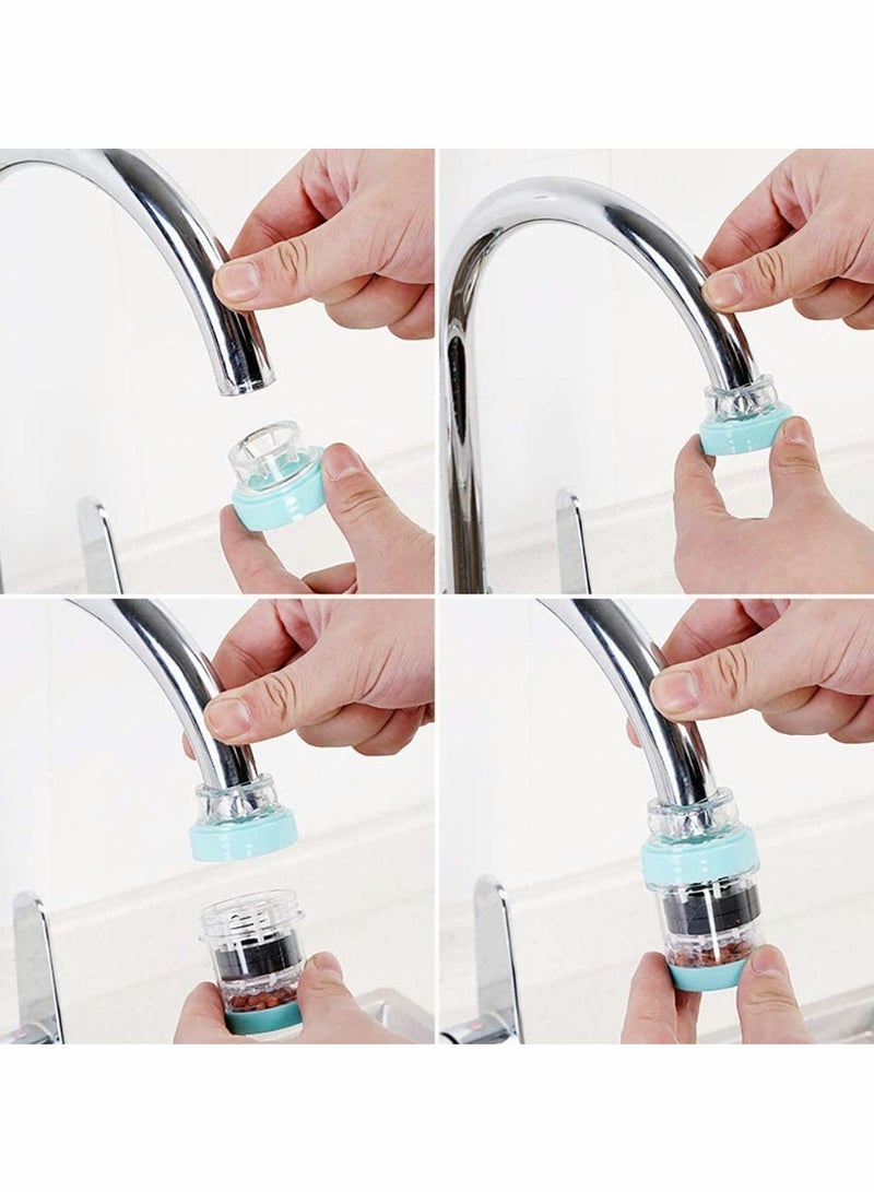 KASTWAVE Activated Carbon Water Faucet, Faucet Water Filters, Removes Chlorine Fluoride Heavy Metals Hard Water Softener Water Tap Filter for Kitchen, Home, Bathroom (4 Color) - Image 2