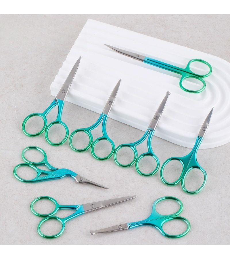 Precision Beauty Scissors Set Multi Style Mixed Clip for Eyebrow Sewing Lace - Image 2