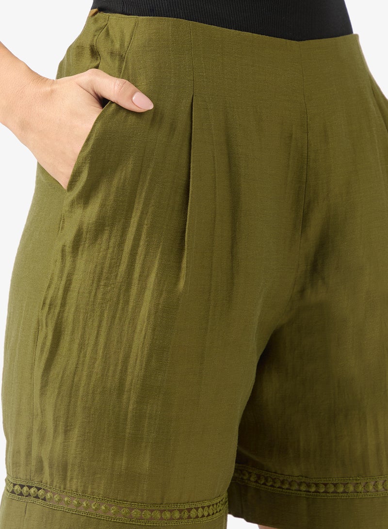 BCBG Lace Detail Zippered Shorts - Image 4