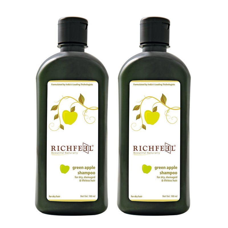 RICHFEEL Green Apple Shampoo 100 Ml Pack Of 2 2 Count