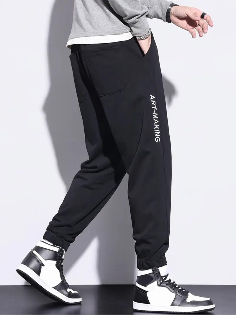 Lymio Track Pant for Men || Full Elastic Regular Fit Jogger Track Pant (TP-29-Black-2XL) - Image 2