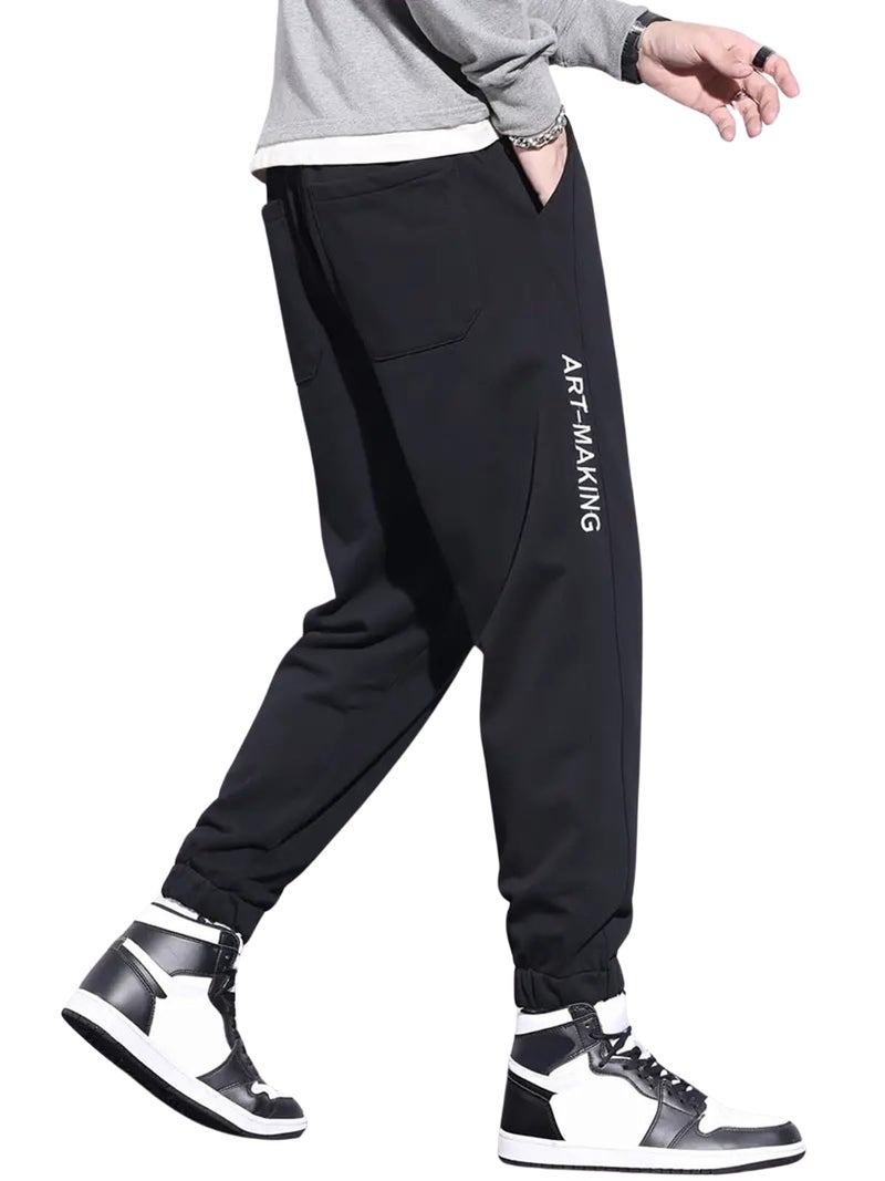 Lymio Track Pant for Men || Full Elastic Regular Fit Jogger Track Pant (TP-29-Black-2XL) - Image 3