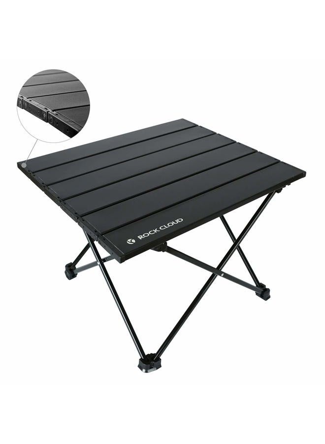 ROCK CLOUD Portable Camping Table Ultralight Aluminum Folding Beach Table Camp for Camping Hiking Backpacking Outdoor Picnic, Black - Image 1