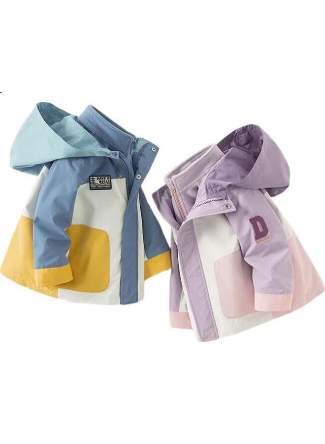 Dave & Bella "Easy Wear" Kids 3-In-1 Windproof Jacket Spring Autumn Boys Girls Waterproof Coat - Image 1