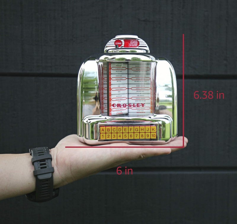 Crosley Diner Jukebox Tabletop Radio - Silver with Bluetooth and FM Radio - Image 2