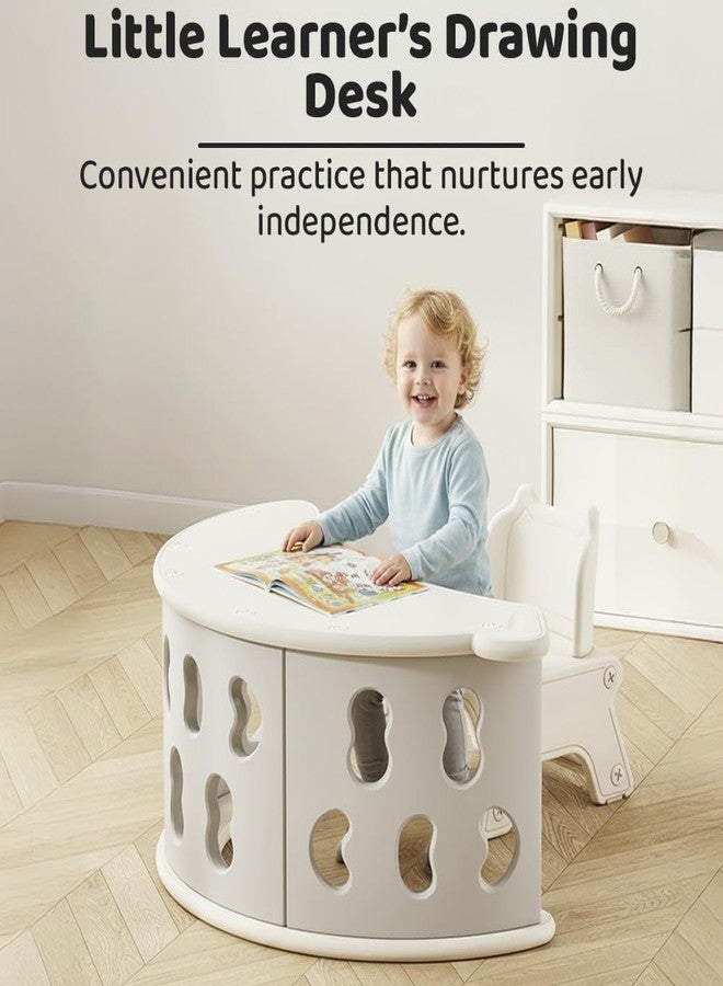 StarAndDaisy Multi-Function KidsCabinet/Study Table/Desk, Baby & Kids C-Shape Frame | Mini Climbing Frame for Toddlers, Durable Plastic Rocking Recliner Bed, Indoor Play Furniture -Blue - Image 4