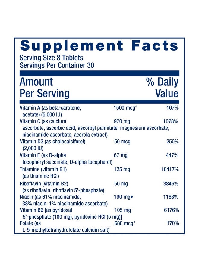 Life Extension أقراص مزيج الحياة الإضافي™ بدون نحاس، قوة عالية، تركيبة متقدمة من الفيتامينات والمعادن والفواكه والخضروات، فيتامين ب، ج، د، هـ، لصحة الجسم بالكامل، الشيخوخة الصحية، خالية من الغلوتين، 240 قرص - Image 4