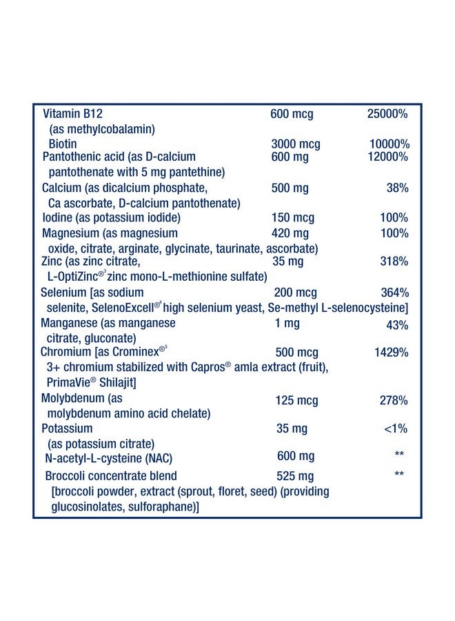 Life Extension أقراص مزيج الحياة الإضافي™ بدون نحاس، قوة عالية، تركيبة متقدمة من الفيتامينات والمعادن والفواكه والخضروات، فيتامين ب، ج، د، هـ، لصحة الجسم بالكامل، الشيخوخة الصحية، خالية من الغلوتين، 240 قرص - Image 5