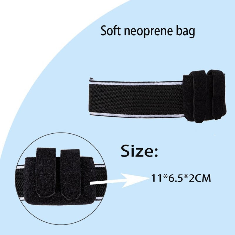 Generic Insulin Pump Belt Breathable Diabetic Running Belt Holder Adjustable Insulin Pump Pouch Accessories Diabetic Band Supplies for Men and Women Black - Image 2