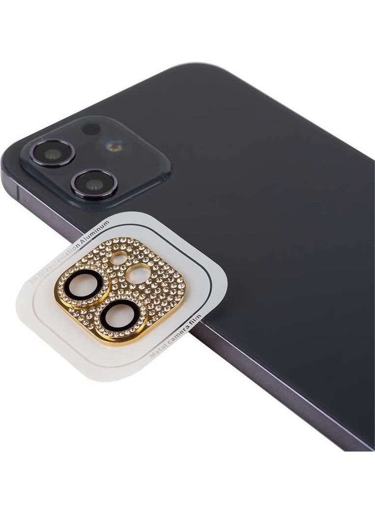 Rona Store iPhone 12 Compatible Zore Cl-08 Camera Lens Protector-Gold 