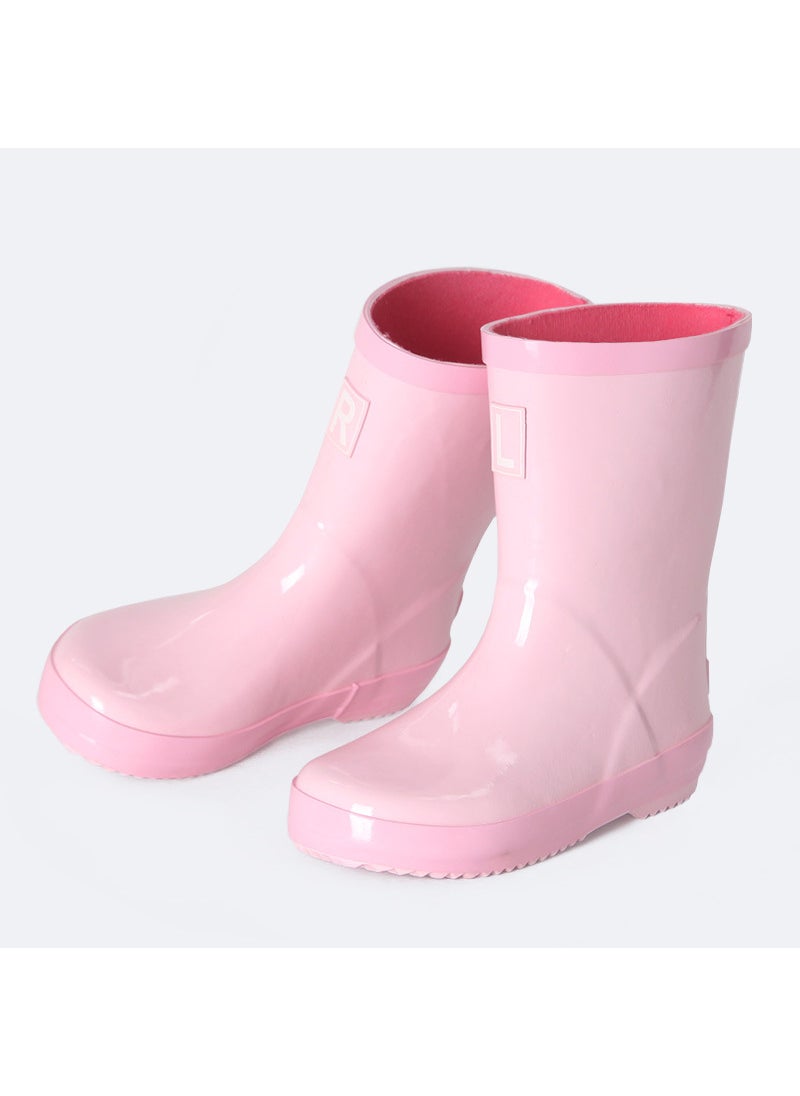 Generic Kids Rain Boots Non-Slip Reflective Waterproof Pink 