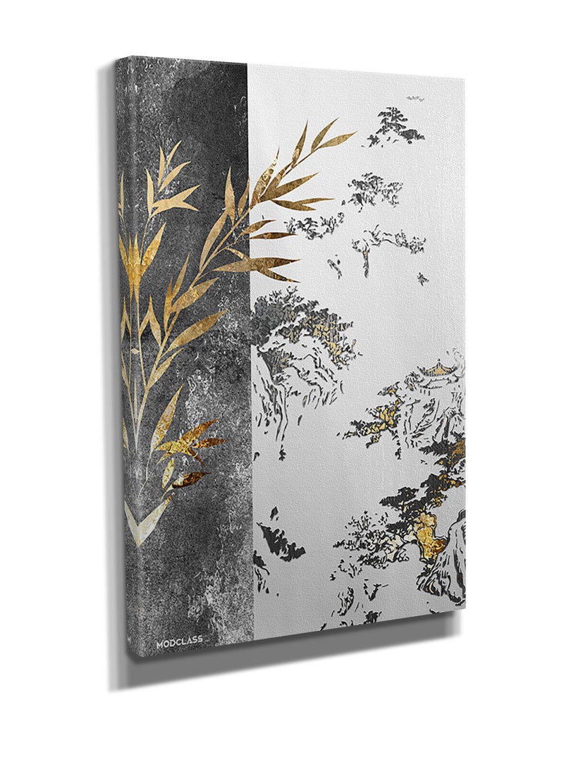 مودكلاس لوحة جدارية كانفس بتصميم ورق شجر - Image 2